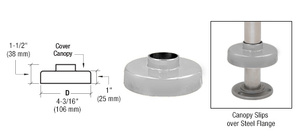 CRL Brushed Stainless Canopy for 1-1/2" Tubing