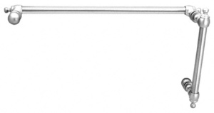 CRL Polished Chrome Colonial Style Combination 6" Pull Handle With 18" Towel Bar