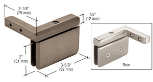 CRL Brushed Bronze Prima 05 Series Left Hand Offset Mount Hinge