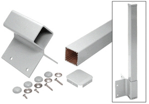 CRL Metallic Silver 48" 200, 300, 350, and 400 Series 90 Degree Fascia Mounted Post Kit