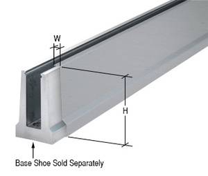 CRL Brushed Stainless Cladding for B5T Series Tapered Base Shoe