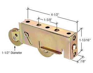 CRL 1-1/2" Tandem Steel Sliding Glass Door Rollers with 7/8" Wide Housing for Armour Vue, Disco and Atlas Doors