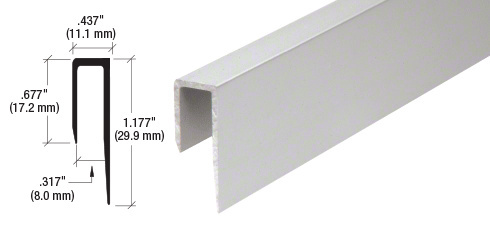 CRL Satin Anodized Aluminum Deep Nose 5/16" J-Channel