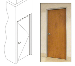 CRL 487 Clear Anodized OfficeFront™ Office Partition RH 3'0 x 9'0 Single Door Frame
