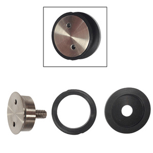 CRL Brushed Stainless 1/4"-20 Flush End Cap Assembly for 1" Standoff Bases