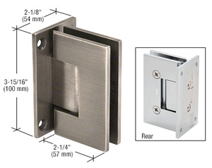 CRL Antique Brushed Nickel Vienna 037 Series Wall Mount Full Back Plate Hinge