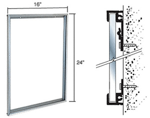 CRL Satin Anodized 16" x 24" Aluminum Mirror Frame