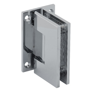 Polished Chrome Wall Mount with Full Back Plate Designer Series Hinge with 5° Pin
