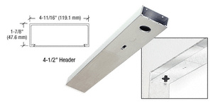 CRL Brushed Stainless 4-1/2" x 36" Single Door Header