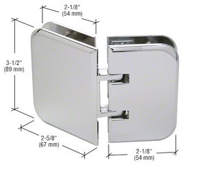 CRL Chrome Estate 135 Series 135 Degree Glass-to-Glass Hinge