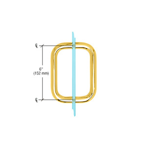 CRL Unlacquered Brass 6" BM Series Back-to-Back Handle Without Metal Washers