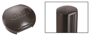 CRL Matte Bronze Aluminum Windscreen System Round Post Cap for 180 Degree Center or End Posts