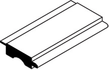 CRL-U.S. Aluminum EPDM 4" Setting Block for 1" Glazing