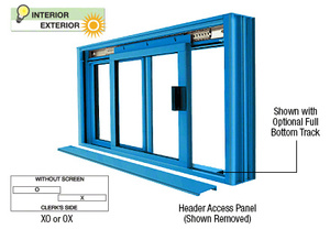 CRL Custom Color Powder Painted DW Series Manual Deluxe Sliding Service Window OX or XO without Screen