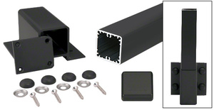 CRL Matte Black 100 Series 48" Fascia Mount Post Kit