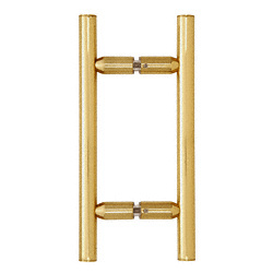 CRL Unlacquered Brass 6" Ladder Style Back-to-Back Pull Handle
