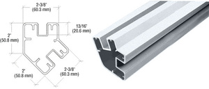 CRL Mill 72" Long 2" x 2-3/8" Rectangular 135 Degree Post