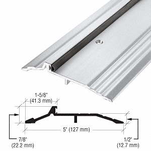 CRL 5" x 1/2" Aluminum Panic Type Threshold - 185" Length