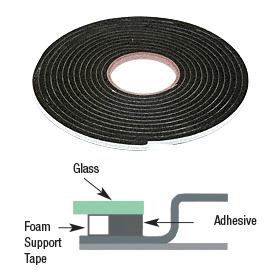 CRL Single-Sided Adhesive Windshield Support Foam Tape - 1/4" x 500'