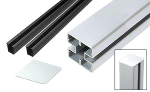 CRL Metallic Silver Heavy-Duty Windscreen Post Kit - 48"