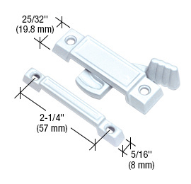 CRL White Window Sash Lock - 2-1/4" Screw Holes