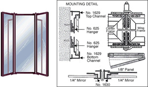 CRL Dark Bronze Custom Size Double Fold Over Mirror Frame