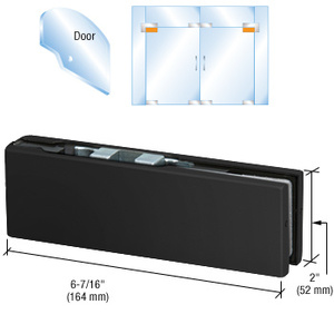 CRL Matte Black Adjustable European Top Door Patch Fitting