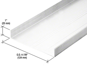 CRL 487 White KYNAR OfficeFront™ Floor Track - 24'2"