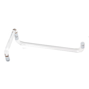 Polished Chrome 8" x 22" Acrylic Towel Bar Handle Combo
