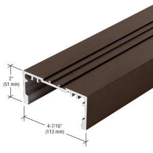 CRL-U.S. Aluminum Bronze Black Anodized Open Back Door Header - 21'-4"