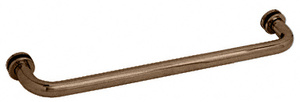 CRL Brushed Bronze 18" Single-Sided Towel Bar for Glass