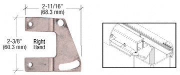 CRL Adjustable Right Hand Top Rail Fastening Plate