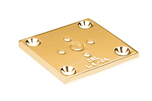 CRL Brite Gold Anodized Standard 2" x 2" Base for Post Extrusion