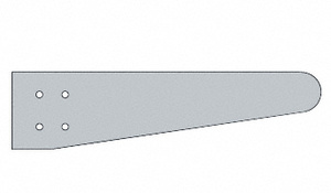 CRL Mill 42" x 8" Tapered Bullnose Outrigger