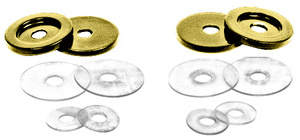 CRL Satin Brass Replacement Washers for Back-to-Back Solid Pull Handle