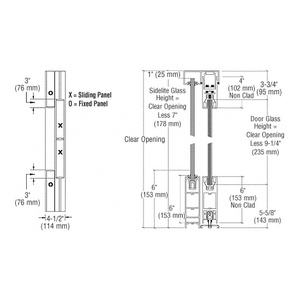 SSR with 4" Square Top Rail & 6" Square Bottom Rail | CRL