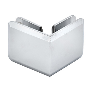 Polished Chrome 90 Glass to Glass Premier Series Clip
