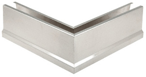 CRL 12" Brushed Stainless 90º Mitered Corner Cladding for B5T Series Tapered Base Shoe