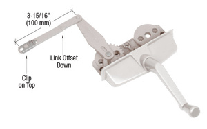 CRL White Left Hand EntryGard® Dyad Casement Window Operator