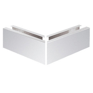 CRL Polished Stainless 12" 90 Degree Mitered Corner Cladding for L25S Series Standard Square Base Shoe