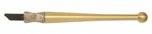 CRL Fletcher® Gold-Tip® Designer II Narrow Head Glass Cutter with Solid Brass Contour Grip Handle