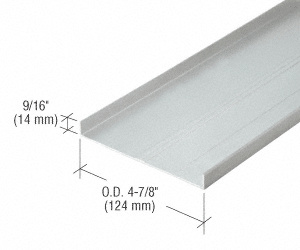 CRL 487 Clear Anodized OfficeFront™ Floor Track - 24'-2"