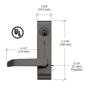 CRL Dark Bronze Jackson® Locking Flat Lever Outside Trim