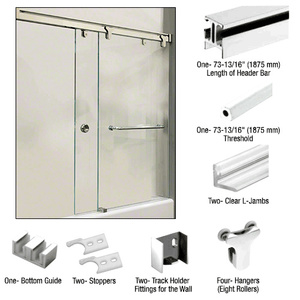 CRL Polished Stainless Standard 180 Degree Contempo Kit