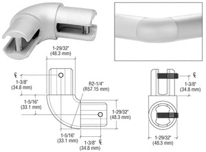 CRL Satin Anodized ACRS 90º Elbow