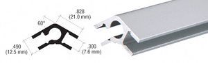 CRL Satin Anodized Aluminum 60 Degree Upright Extrusion