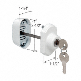 CRL White Keyed Deadbolt Lock