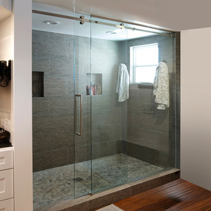 CRL Brushed Stainless Senior Deluxe Serenity Sliding Shower Door System