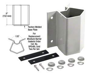 CRL Silver Metallic Outside 135 Degree Fascia Mounted Bracket