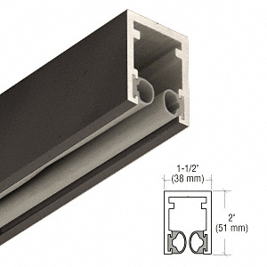 CRL-Blumcraft® Custom Dark Bronze 1-1/2" Head Channel for 1/2" Glass